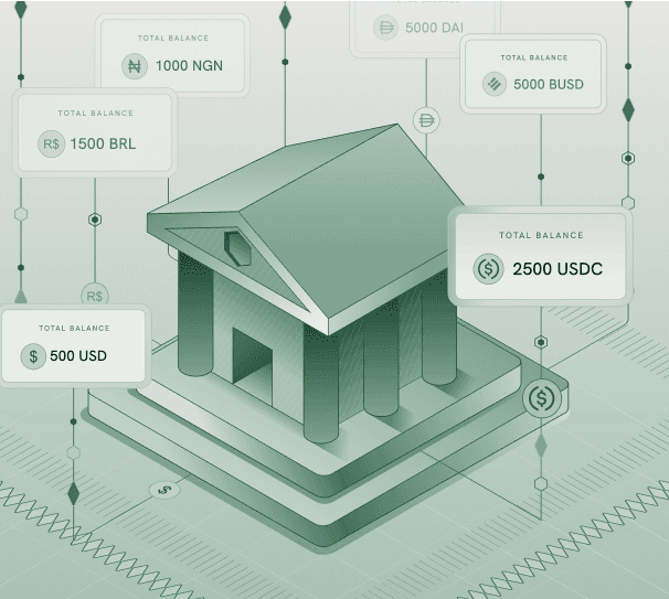 Bank building illustration